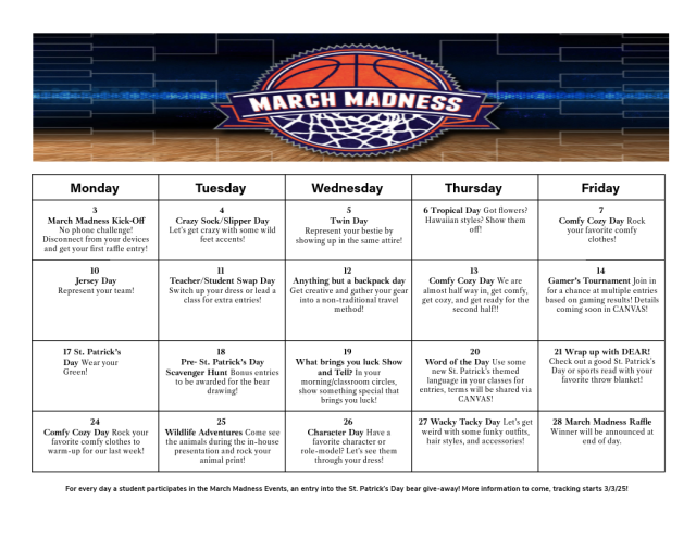 March Madness Calendar