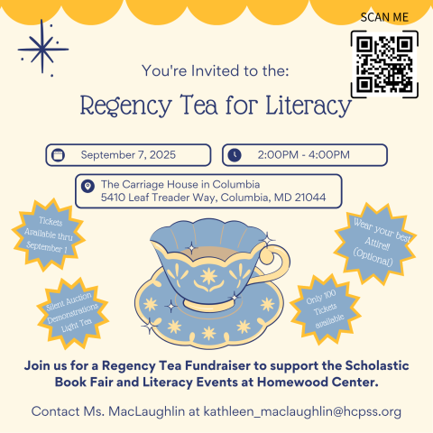 Regency Tea for Literacy Graphic