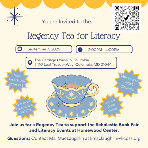 Regency Tea for Literacy Graphic
