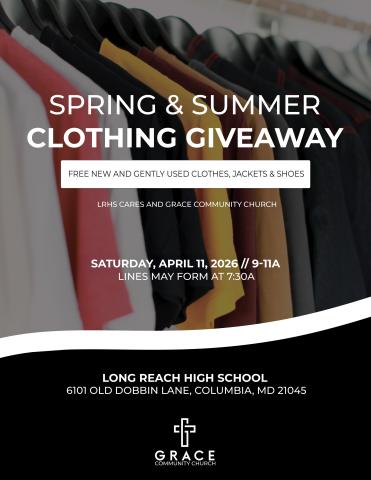 LRHS & Grace Community Church Clothing Giveaway Flyer